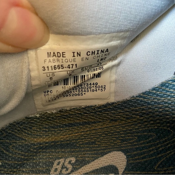 NIKE SB Sneakers Zoom Team Edition Blue Fox Metallic Gold 311665-471 Rare - Picture 6 of 14